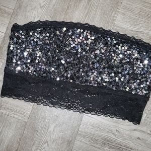 Victoria Secret Bandeau Sequins Top